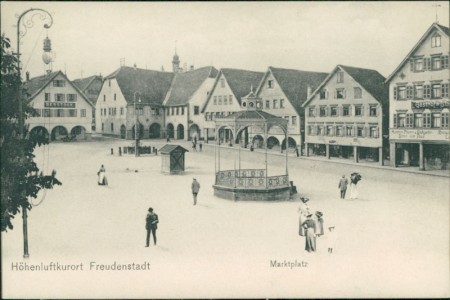 Alte Ansichtskarte Höhenluftkurort Freudenstadt, Marktplatz