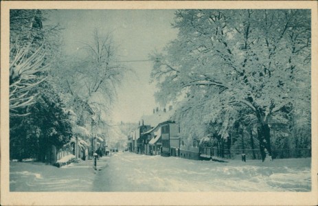 Alte Ansichtskarte Königsfeld im Schwarzwald, Friedrichstraße im Winter