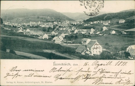 Alte Ansichtskarte Lenzkirch, Gesamtansicht