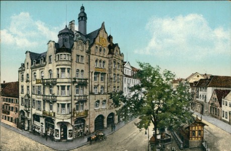 Alte Ansichtskarte Pforzheim, Leopoldsplatz