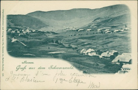 Alte Ansichtskarte Bernau im Schwarzwald, Gesamtansicht