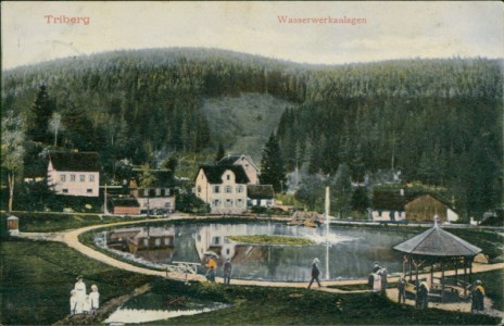 Alte Ansichtskarte Triberg, Wasserwerkanlagen