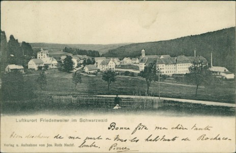 Alte Ansichtskarte Luftkurort Friedenweiler im Schwarzwald, Gesamtansicht