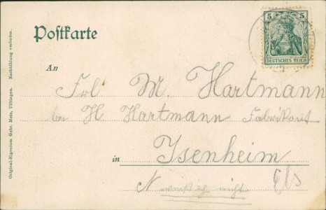 Adressseite der Ansichtskarte Lautenbach i. Renchtal, Gesamtansicht