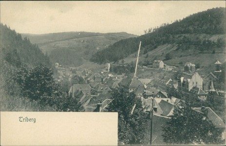 Alte Ansichtskarte Triberg, Teilansicht