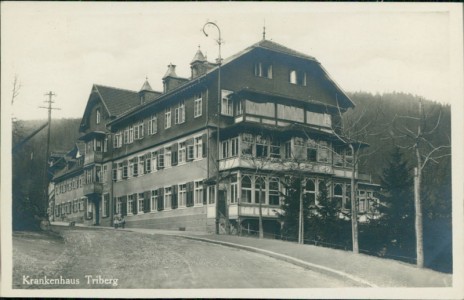 Alte Ansichtskarte Triberg, Krankenhaus