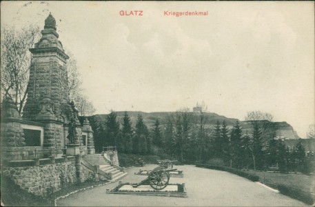 Alte Ansichtskarte Glatz / Kłodzko, Kriegerdenkmal