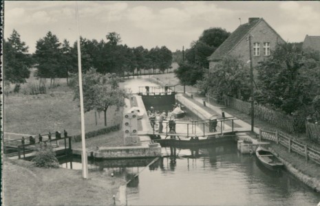 Alte Ansichtskarte Wendisch-Rietz, Kr. Beeskow, Schleuse