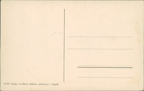 Adressseite der Ansichtskarte Altenberg i. Erzgeb., Königin Carola-Gedenkstein