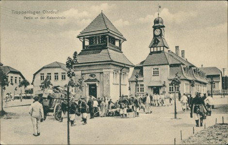 Alte Ansichtskarte Ohrdruf, Truppenübungsplatz. Partie an der Kaiserstraße