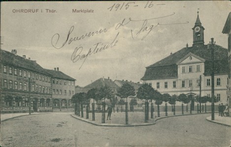 Alte Ansichtskarte Ohrdruf, Marktplatz