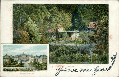 Alte Ansichtskarte Fischhaus b. Arolsen, Residenzschloss