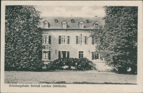 Alte Ansichtskarte Erholungsheim Schloß Landau (Waldeck), 