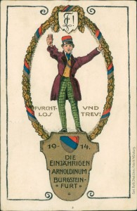 Alte Ansichtskarte Steinfurt-Burgsteinfurt, Die Einjährigen Arnoldinum Burgsteinfurt 1914
