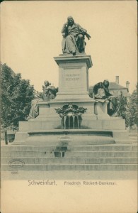 Alte Ansichtskarte Schweinfurt, Friedrich Rückert-Denkmal