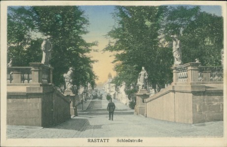 Alte Ansichtskarte Rastatt, Schloßstraße