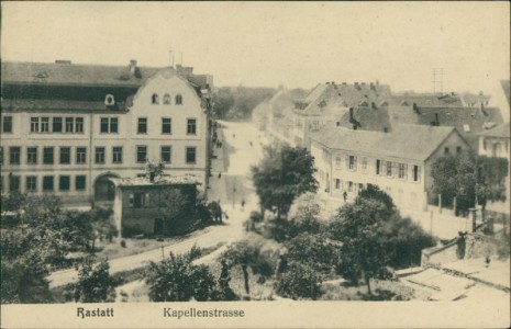 Alte Ansichtskarte Rastatt, Kapellenstrasse