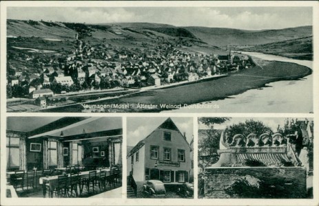 Alte Ansichtskarte Neumagen/Mosel, Gesamtansicht, Gasthaus-Weinstube Guten Tropfen