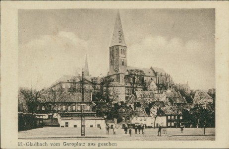Alte Ansichtskarte Mönchengladbach, M.-Gladbach vom Geroplatz aus gesehen