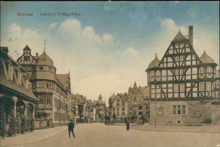 Alte Ansichtskarte Gießen, Landgraf Philipp-Platz