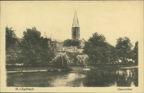 Alte Ansichtskarte Mönchengladbach, Geroweiher