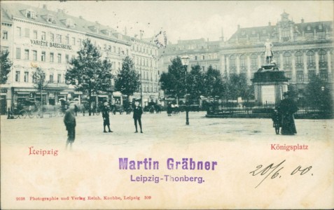 Alte Ansichtskarte Leipzig, Königsplatz