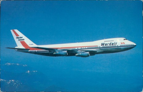 Alte Ansichtskarte Wardair Canada, Boeing 747