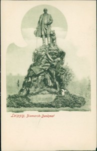 Alte Ansichtskarte Leipzig, Bismarck-Denkmal