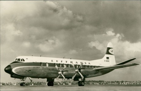 Alte Ansichtskarte Lufthansa, Viscount 814
