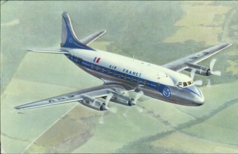 Alte Ansichtskarte Air France, Vickers "Viscount"