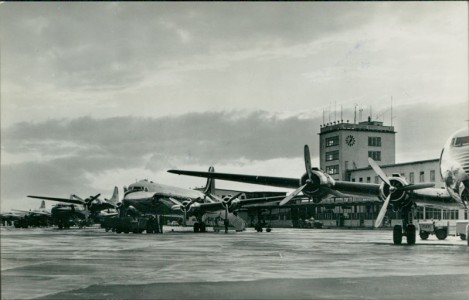 Alte Ansichtskarte Flughafen Frankfurt, 