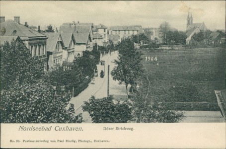 Alte Ansichtskarte Nordseebad Cuxhaven, Döser Strichweg