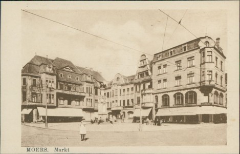 Alte Ansichtskarte Moers, Markt