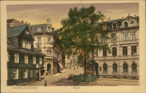 Alte Ansichtskarte Wermelskirchen, Markt