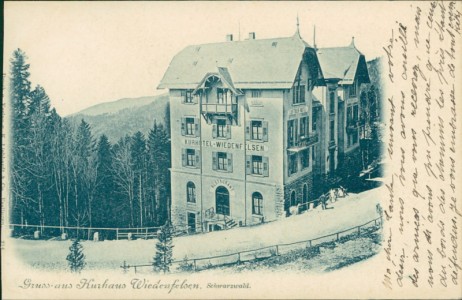 Alte Ansichtskarte Bühlertal, Kurhaus Wiedenfelsen, Schwarzwald