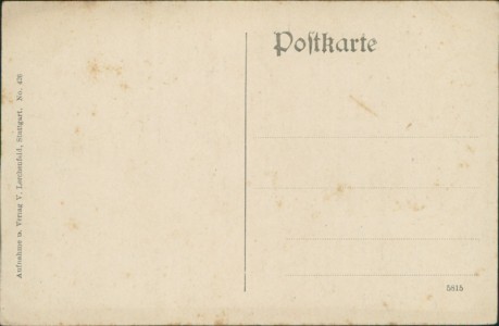 Adressseite der Ansichtskarte Donaueschingen-Heidenhofen, Gesamtansicht, Handlung von E. Müller, Wirtschaft zur Traube von M. Weiß