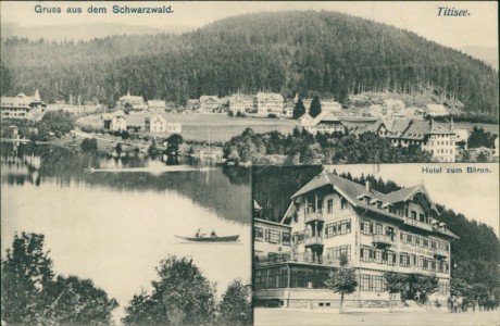 Alte Ansichtskarte Titisee, Gesamtansicht, Hotel zum Bären