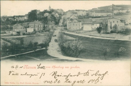 Alte Ansichtskarte Nossen, vom Pfarrberg aus gesehen