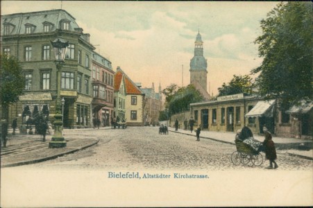 Alte Ansichtskarte Bielefeld, Altstädter Kirchstrasse