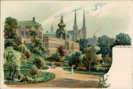 Alte Ansichtskarte Dresden, Königl. Zwinger