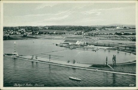 Alte Ansichtskarte Stuttgart-Hofen, Stausee