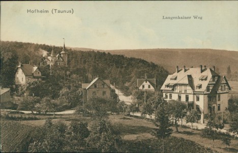 Alte Ansichtskarte Hofheim am Taunus, Langenhainer Weg