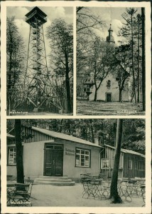 Alte Ansichtskarte Hofheim am Taunus, Meisterturm, Waldkapelle, Waldschenke