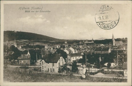 Alte Ansichtskarte Hofheim am Taunus, Blick von der Elisenhöhe