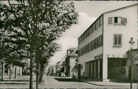 Alte Ansichtskarte Ludwigshafen am Rhein-Friesenheim, Sternstraße u. Postamt