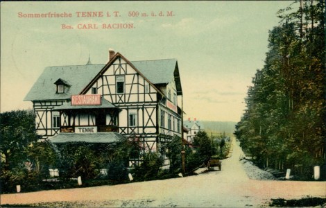 Alte Ansichtskarte Sommerfrische Tenne i. Taunus, Bes. Carl Bachon