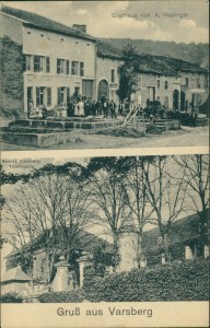 Alte Ansichtskarte Varsberg, Gasthaus von A. Reslinger, Schloß Varsberg, Toreingang
