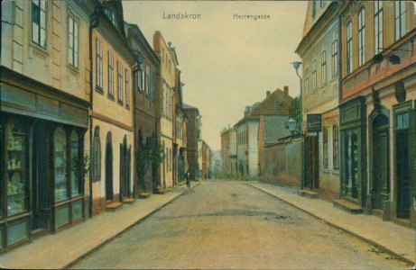 Alte Ansichtskarte Landskron / Lanškroun, Herrengasse