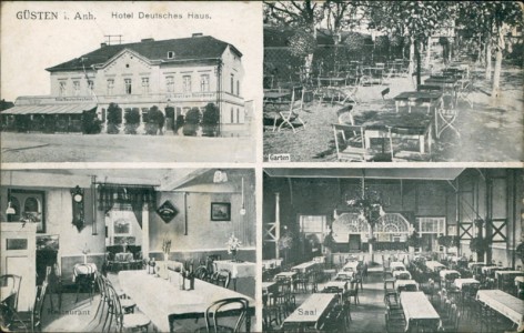 Alte Ansichtskarte Güsten (Saale-Wipper), Hotel Deutsches Haus