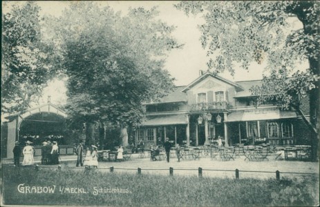 Alte Ansichtskarte Grabow, Schützenhaus